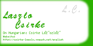 laszlo csirke business card
